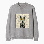 Kyoto-Lion Robot Cat Washed Terry Sweatshirt