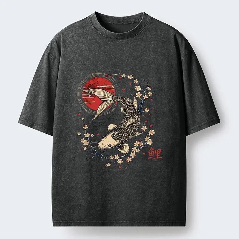 traditional japanese koi fish t-shirt