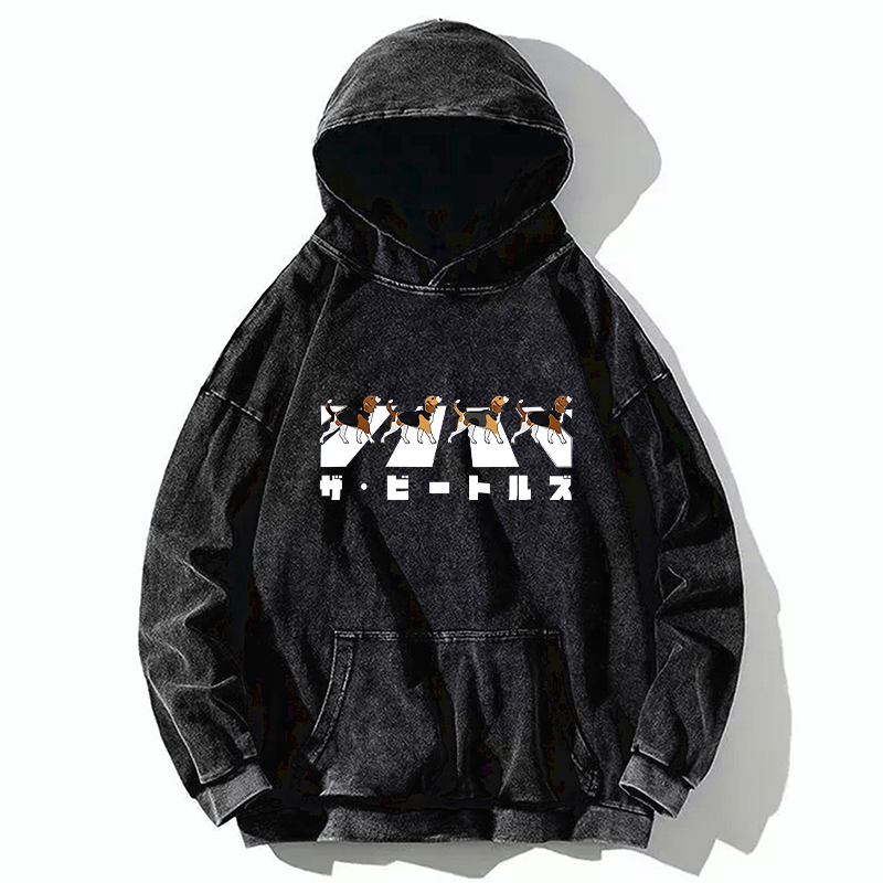 kyoto lion walking beagles unisex hoodie