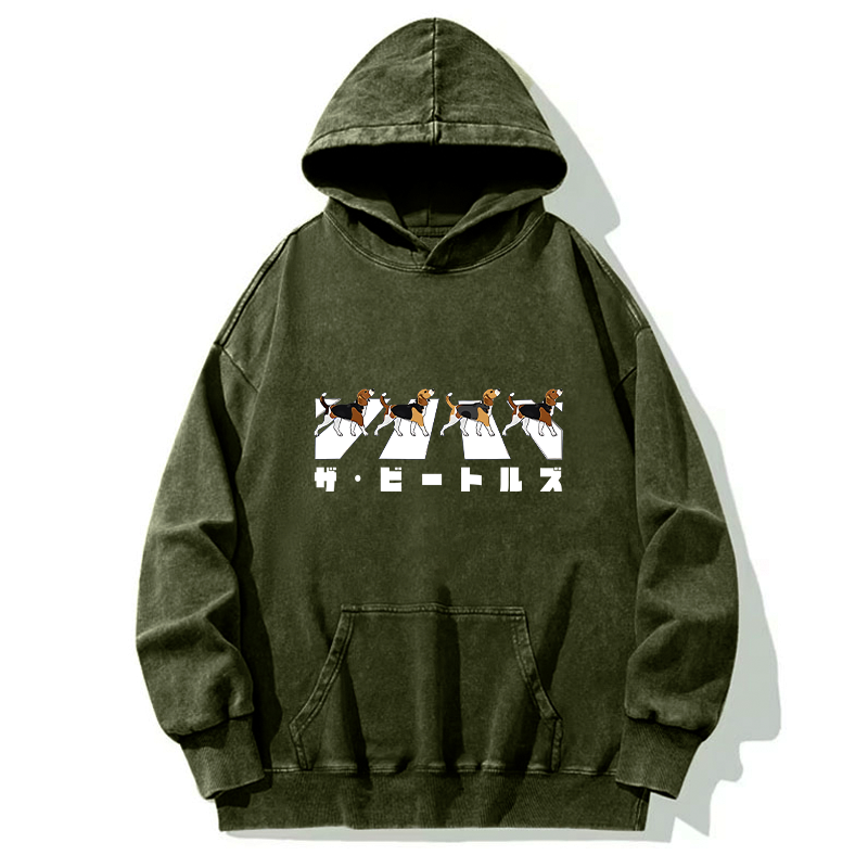 kyoto lion walking beagles unisex hoodie