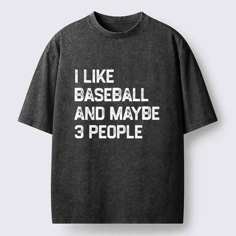Kyoto-Lion I Like Baseball Washed T-Shirt