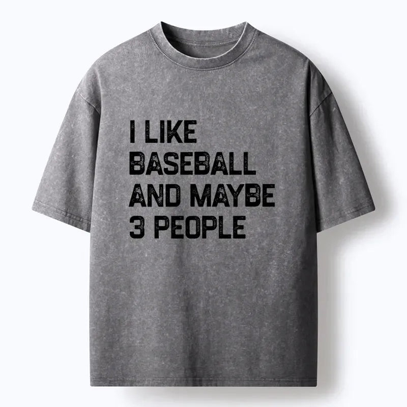 Kyoto-Lion I Like Baseball Washed T-Shirt