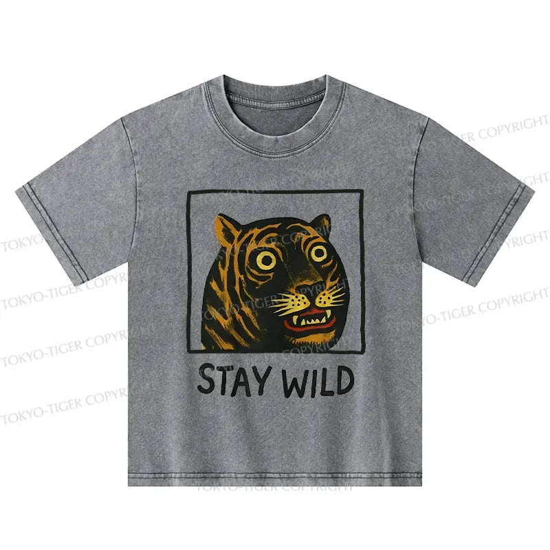 japanese vintage tiger kids tee