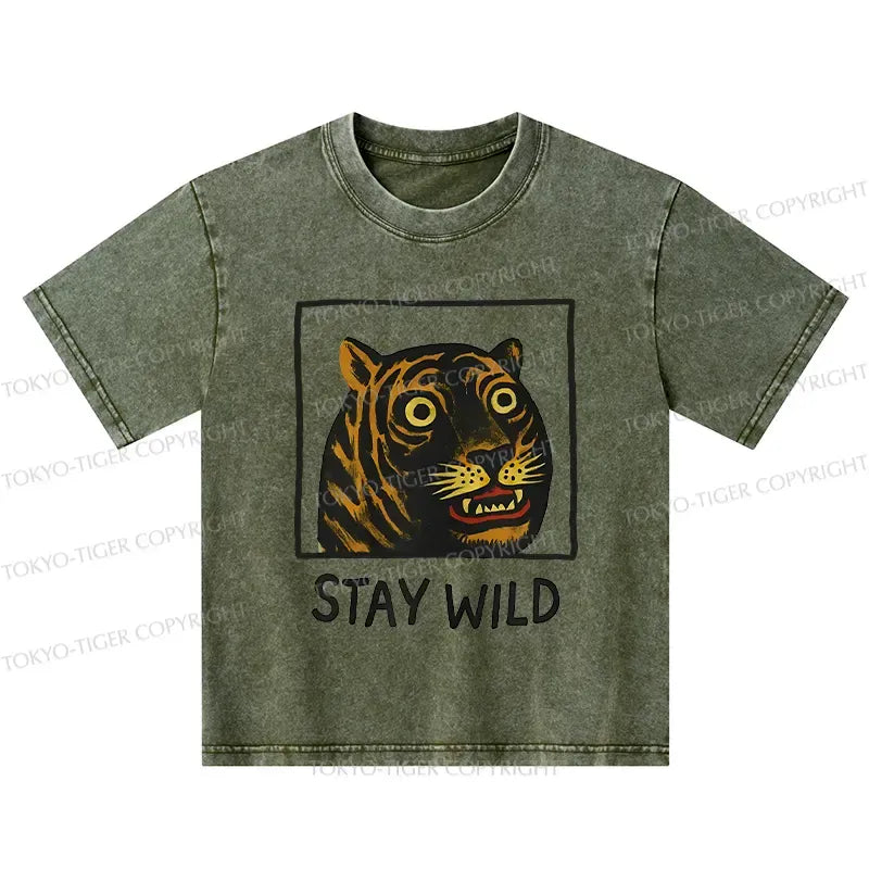 japanese vintage tiger kids tee