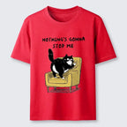 sassy cat scratch sofa t-shirt