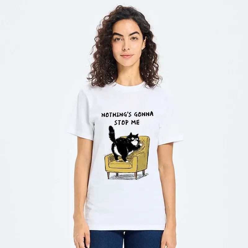 Kyoto-Lion Sassy Cat Scratch Sofa Relatable Print Classic T-Shirt