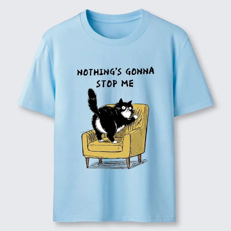 sassy cat scratch sofa t-shirt