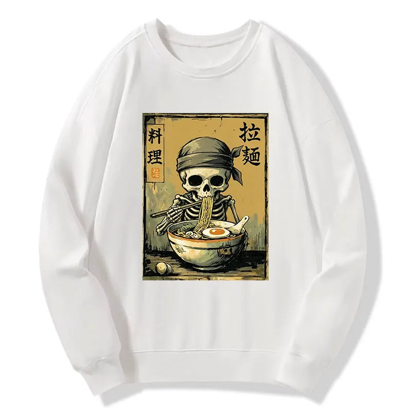 Kyoto-Lion Funny Skeleton Ramen Classic Sweatshirt