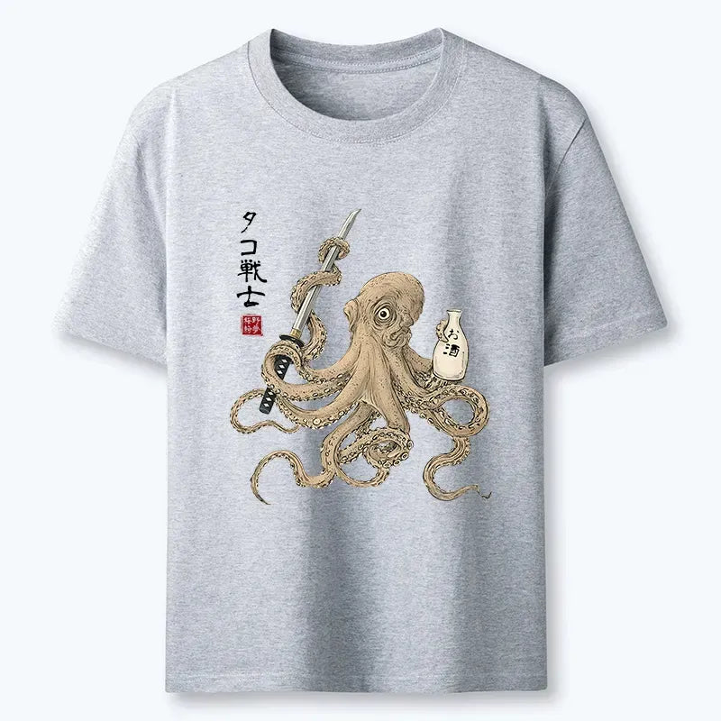 Japanese octopus samurai t-shirt