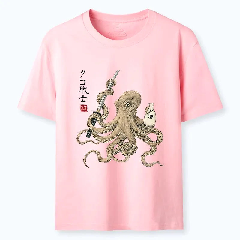 Japanese octopus samurai t-shirt