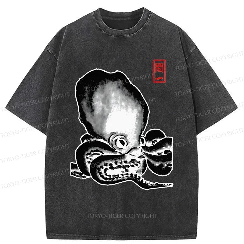 vintage japanese octopus tee for streetwear