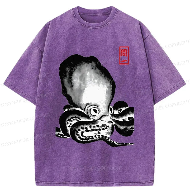 vintage japanese octopus tee for streetwear