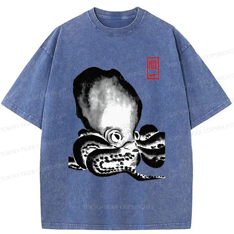 vintage japanese octopus tee for streetwear