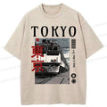 Kyoto-Lion Tokyo Retro Train Washed T-Shirt
