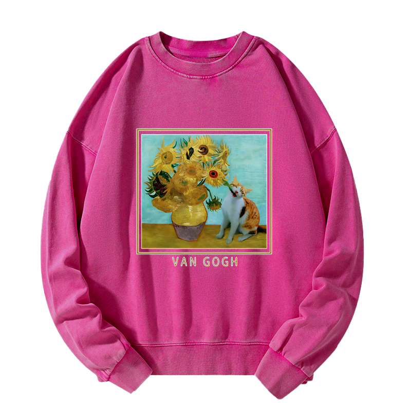 trendy unisex cat sweatshirt streetwear