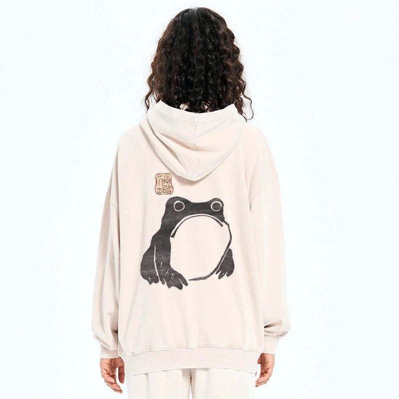 Vintage Japanese Zip Hoodie for Streetwear