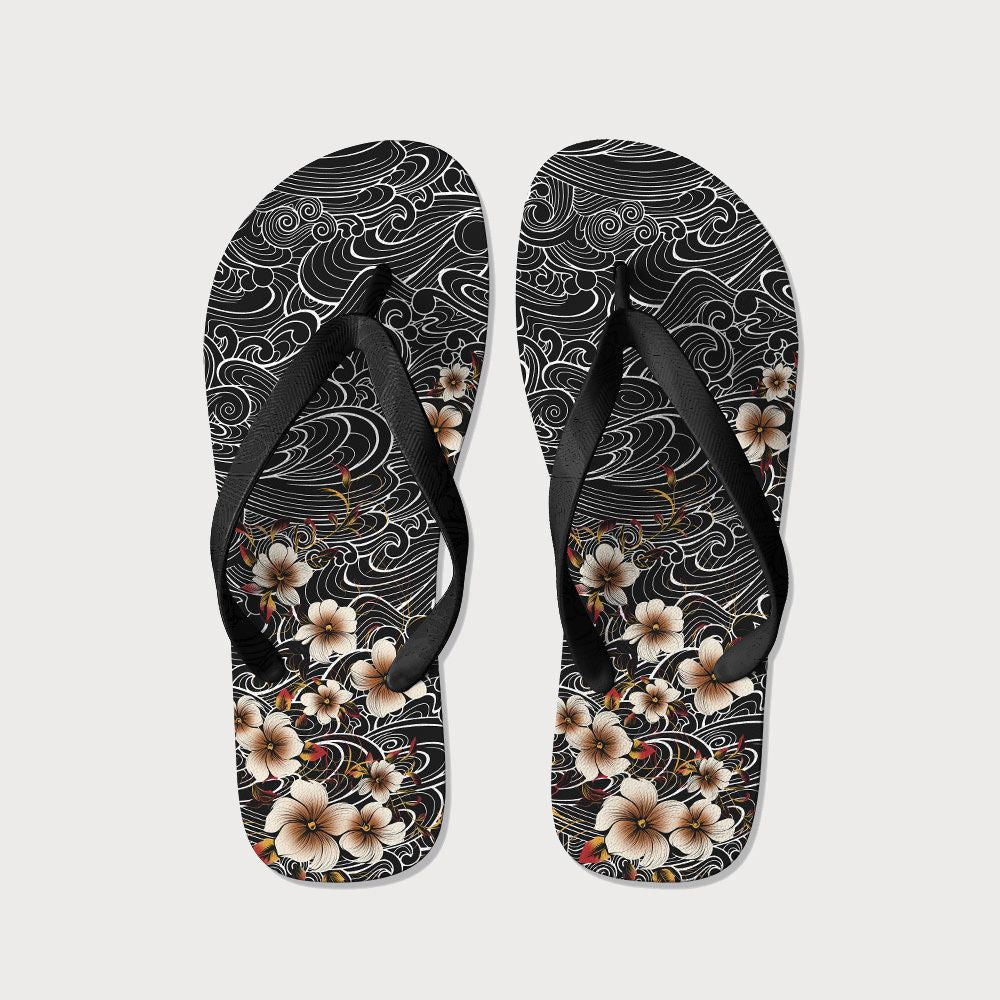 Floral Whirl Flip Flops Gift Idea
