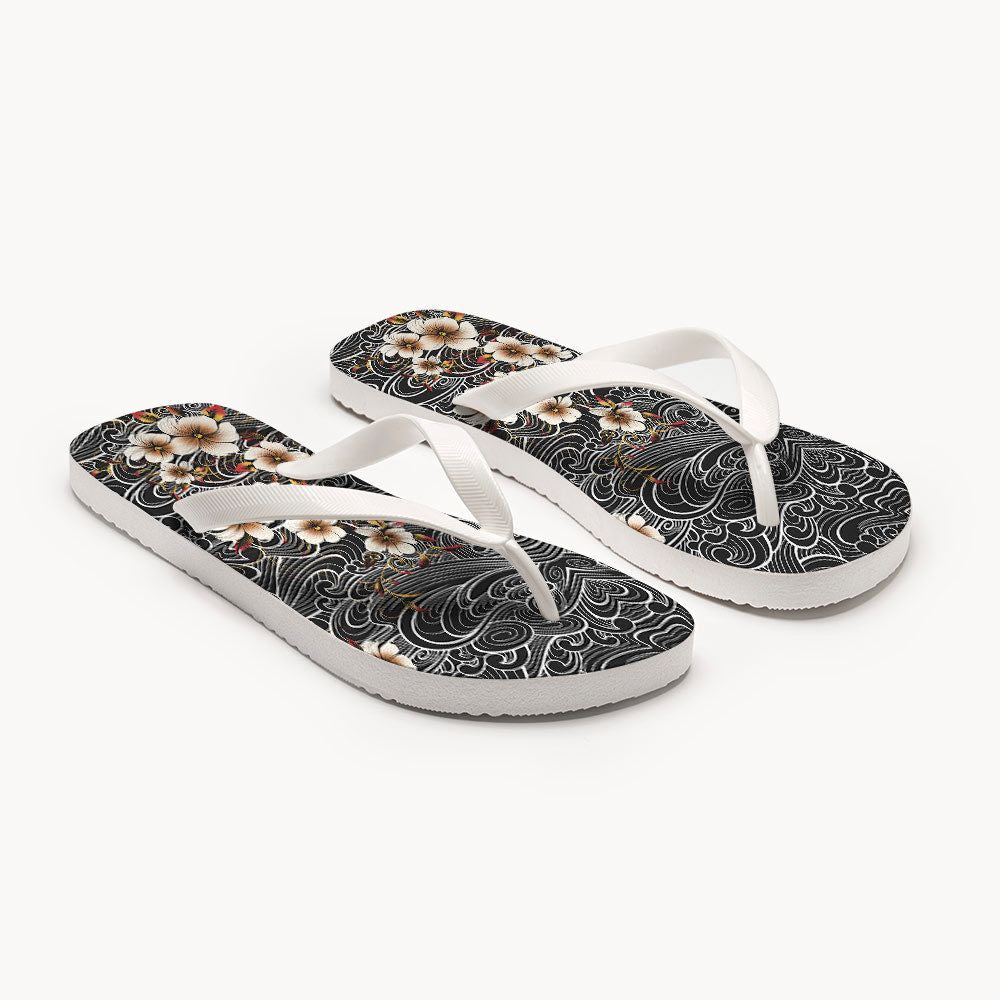 Floral Whirl Flip Flops Gift Idea