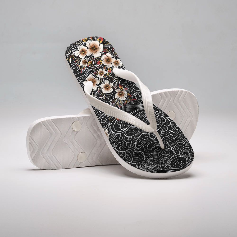Floral Whirl Flip Flops Gift Idea