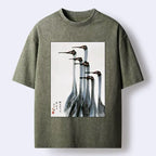 Kyoto crane art tee gift idea for him