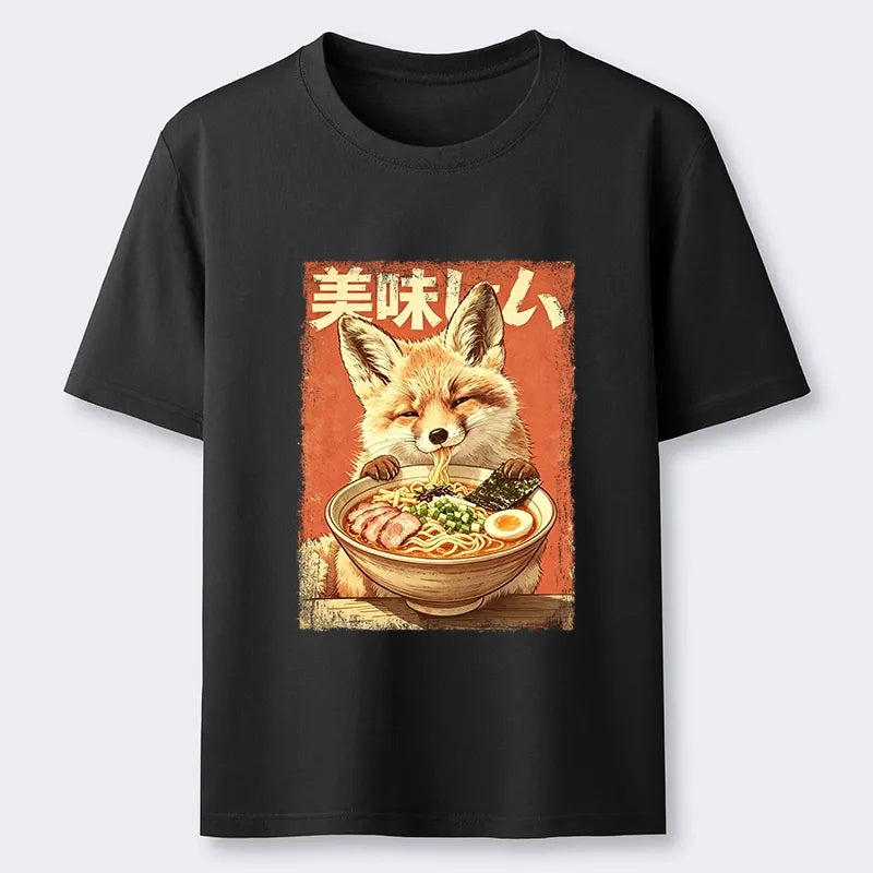 Kyoto-Lion Ramen Loving Fox Art Classic T-Shirt