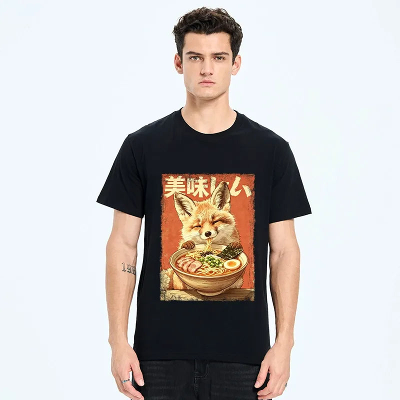 Kyoto-Lion Ramen Loving Fox Art Classic T-Shirt