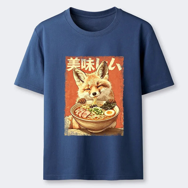 Kyoto-Lion Ramen Loving Fox Art Classic T-Shirt