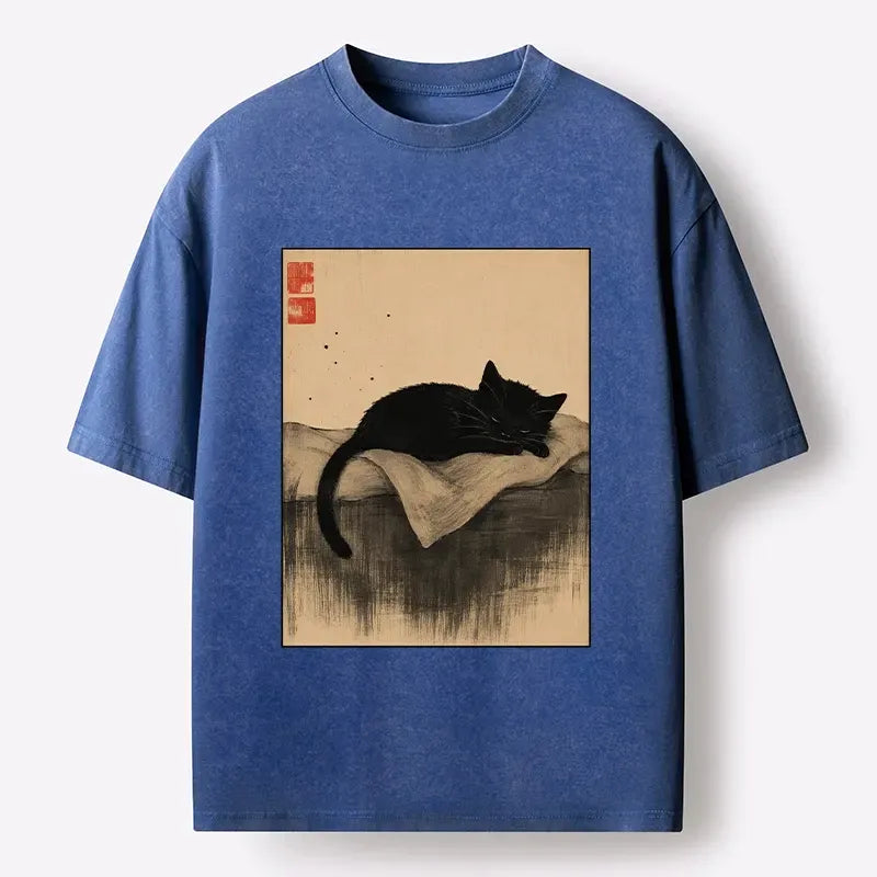 vintage cat t-shirt for daily wear
