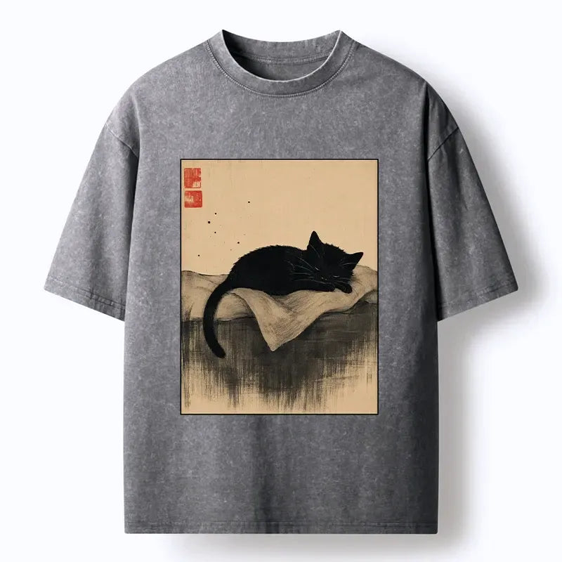 vintage cat t-shirt for daily wear