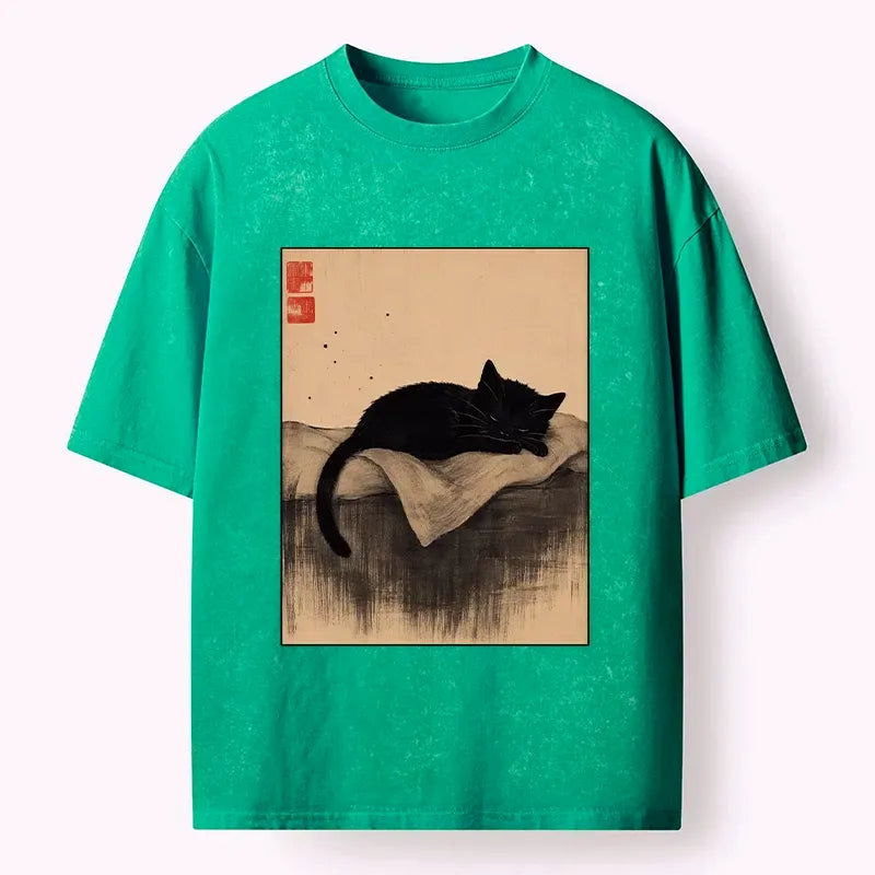 vintage cat t-shirt for daily wear