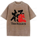 Kyoto-Lion Technics Kanji Washed T-Shirt