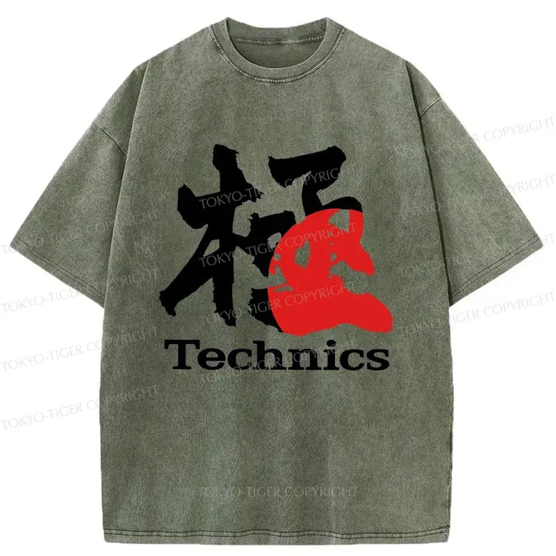Kyoto-Lion Technics Kanji Washed T-Shirt