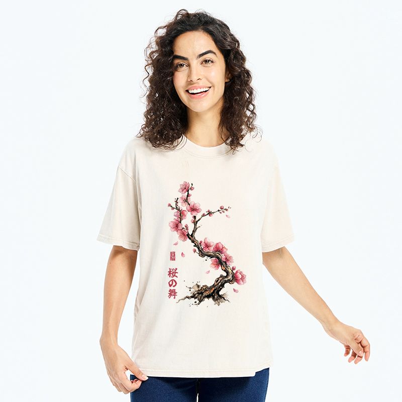 Kyoto Lion Sakura T-Shirt for Vacation