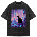 Vintage Ukiyo-e Style Washed T-Shirt Streetwear