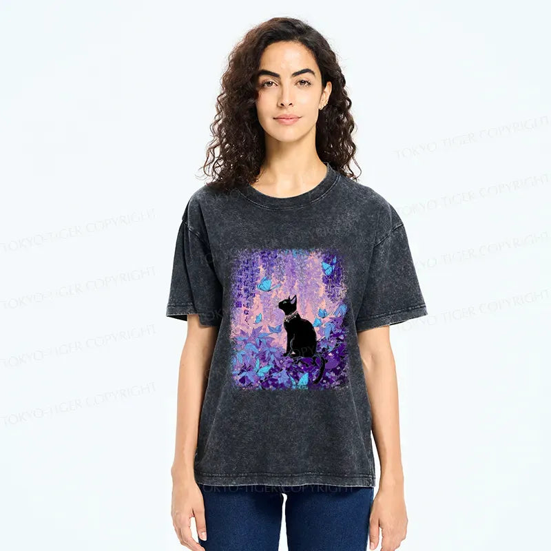 Kyoto-Lion Japanese Washed T-Shirt for Daily Wear