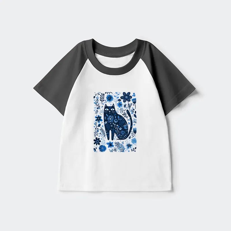 Vintage Ukiyo-e Raglan Shirt for Kids