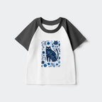 Vintage Ukiyo-e Raglan Shirt for Kids