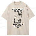 japanese vintage cat t-shirt for daily wear