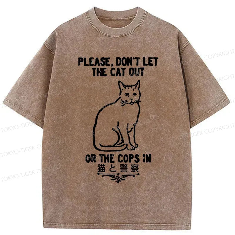 japanese vintage cat t-shirt for daily wear