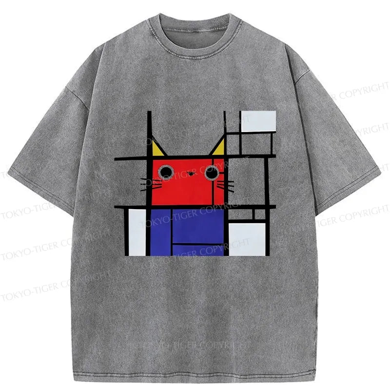 vintage japanese ukiyo-e cat t-shirt for streetwear