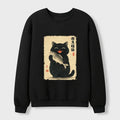 Japanese Lucky Cat Waffle Sweatshirt