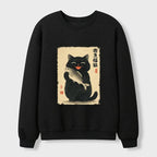 Japanese Lucky Cat Waffle Sweatshirt