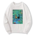 japanese style funny cat sweatshirt