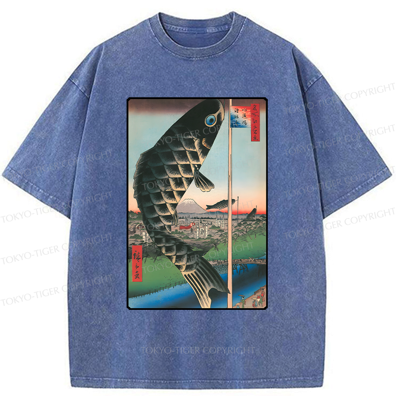 Vintage Japanese Carp T-Shirt for Daily Wear