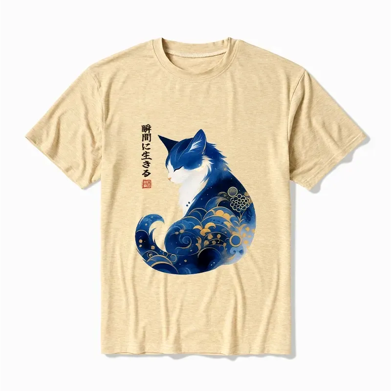 Japanese Woodblock Print Cat Tee for Gift Idea