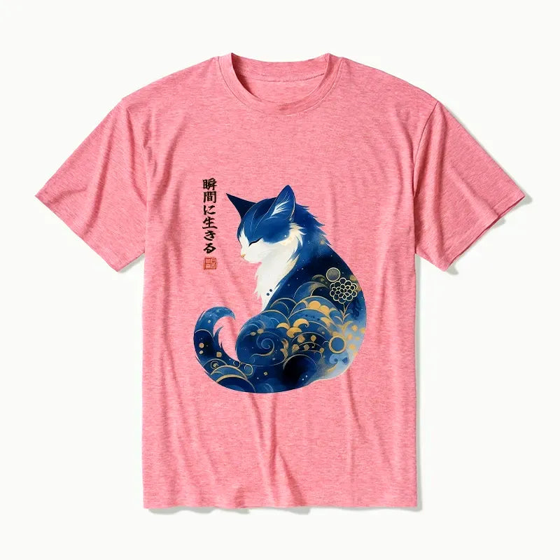 Retro Zen Cat Unisex T-Shirt for Daily Wear