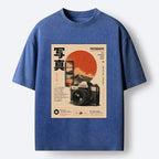 Kyoto-Lion Vintage Japanese Photography Camera Poster Washed T-Shirt