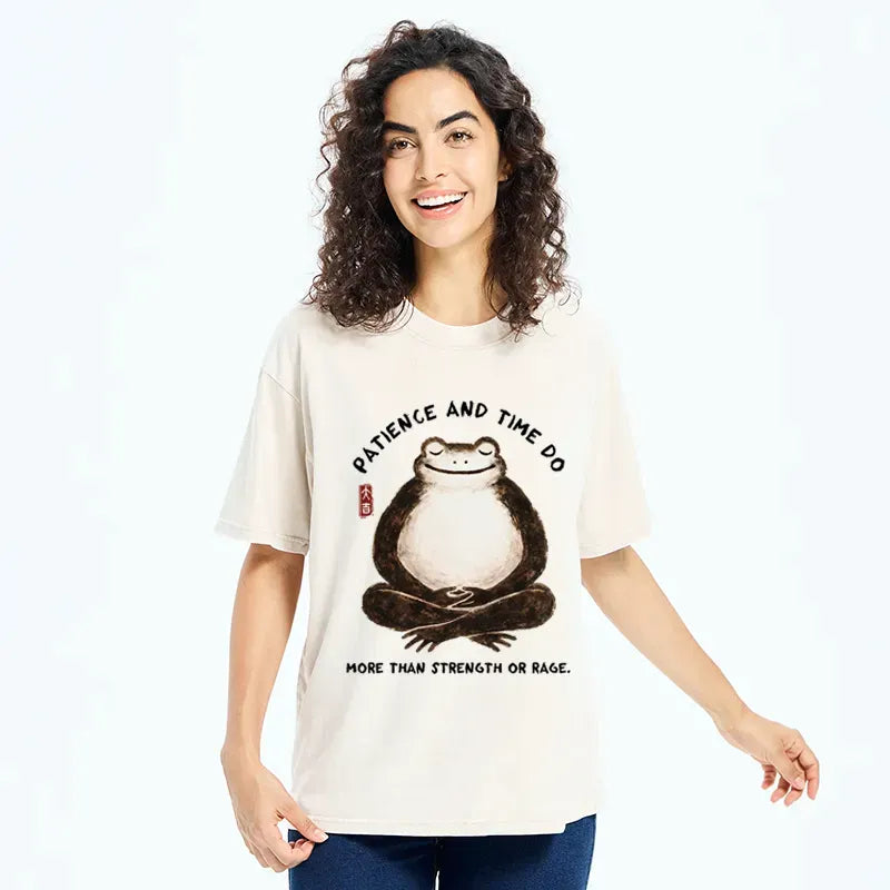 Japanese Zen Frog Washed T-Shirt