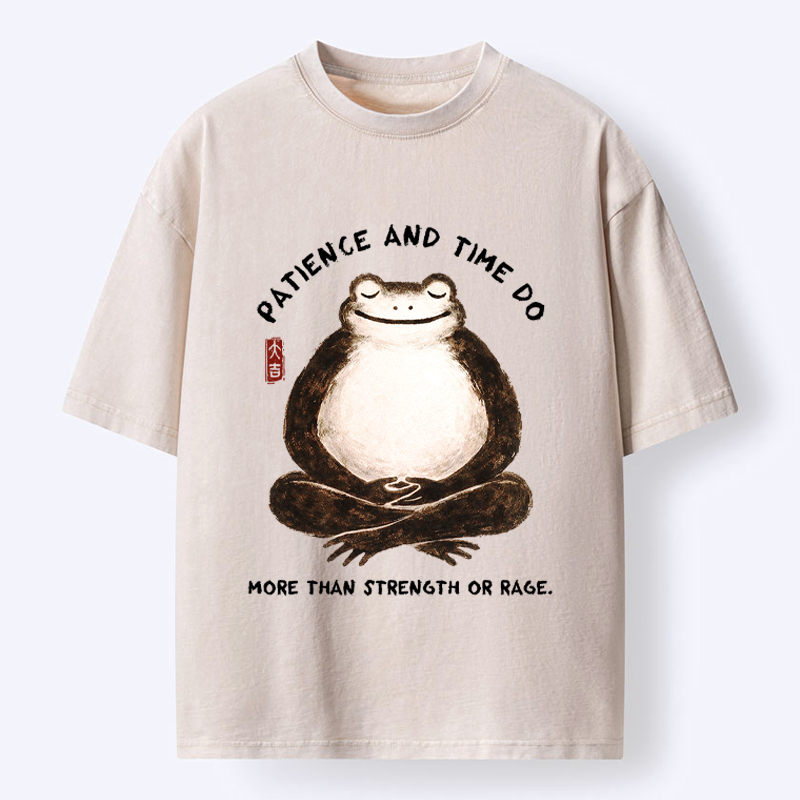 Japanese Zen Frog Washed T-Shirt