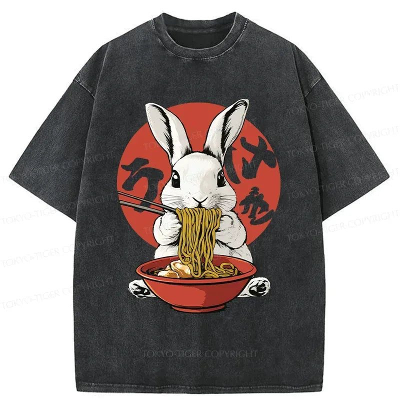 Rabbit Eating Ramen T-Shirt Gift Idea